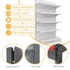 Supermarket Gondola Shelf with 30 Hooks, 5 Tiers view 4
