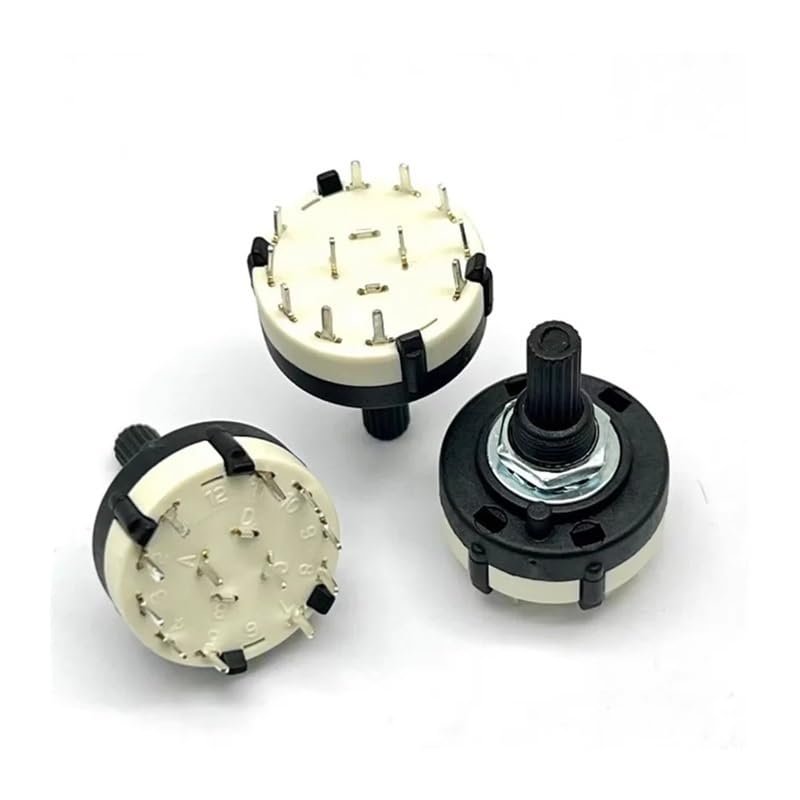 HDKYSWBUEJ 5-Piece RS26 Rotary Selector Switch, 4-Pole, 3-Position