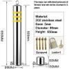 Stainless Steel Parking Bollard with Padlock view 2