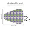 Treer Waterproof Bicycle Saddle Covers, Colorful Plaid, Green/Purple, 2-Pack view 2