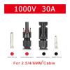 zhuguiming 10/50/100 Sets Waterproof Solar PV Connectors, 1000V/1500V DC, 30A/50A, for 2.5/4/6 mm² Wire, 9–10/11/13 AWG view 2