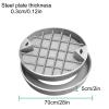 Round Concealed Manhole Cover Hook, Stainless Steel Sump Pump Cover and Frame, Split Type, 70 x 5 cm view 2