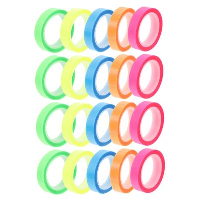 FUNOMOCYA Transparent PET Highlighting Tape, 20 Rolls, Waterproof, Matte Surface