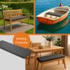 sleepling 2-Pack Bench Cushions 120 x 40 cm, Indoor & Outdoor, Dark Gray view 3