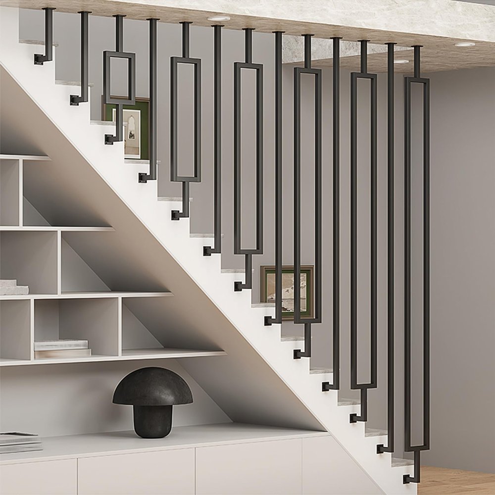 MarxaN L-Shaped Handrail for Floor and Ceiling Mounting, Straight Pipe, 85 cm