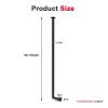 MarxaN L-Shaped Handrail for Floor and Ceiling Mounting, Straight Pipe, 85 cm view 2
