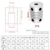 Tangerniu 5-Pack 19 x 25 mm Flexible Shaft Couplings, 5 mm to 8 mm view 3