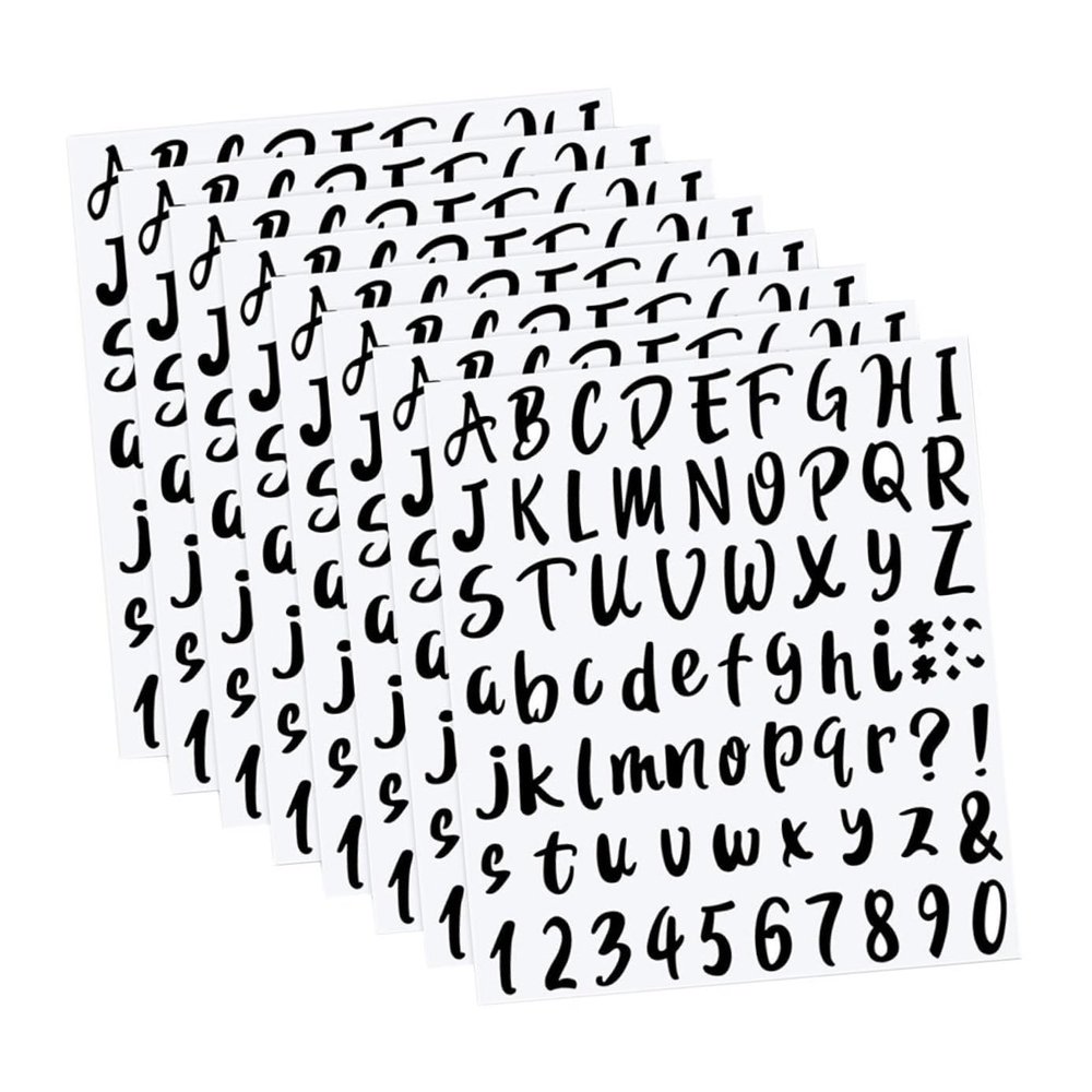 UTHCLO 8-Piece Black Self-Adhesive Waterproof Labels for Mailboxes, House Numbers, Letters and Numbers