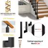 510-Piece Adjustable Metal Railing Spindle Set, 270° Handrail for Decks, Balconies and Stairs view 4