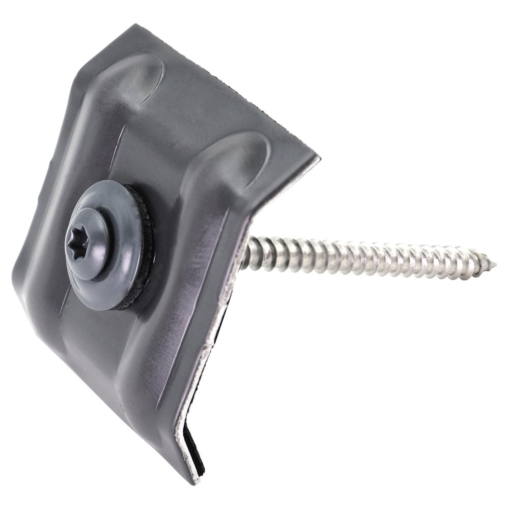 500 Trapezoidal Profile Caps 26/50 + 4.5 x 60 mm Roofing Screws, RAL 7016