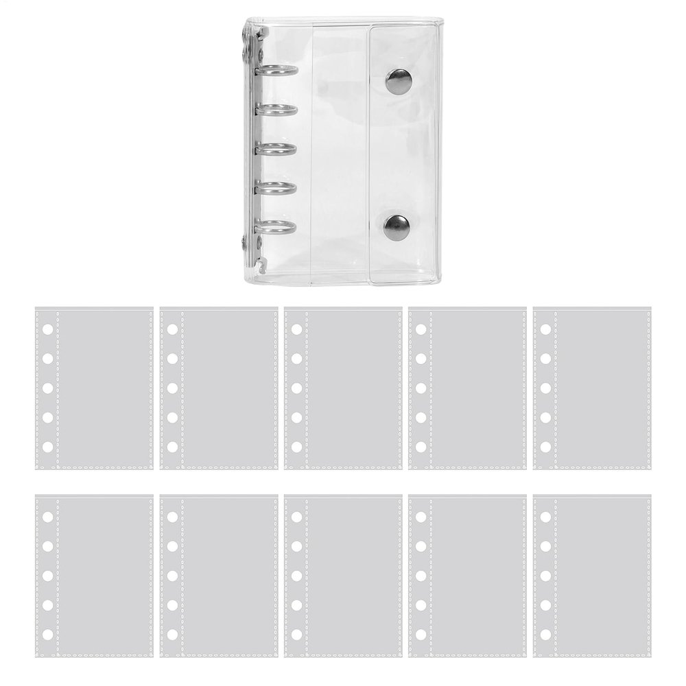 Notebook Filler Paper with Clear PVC Cover, 5-Ring Loose-Leaf Notebook 10