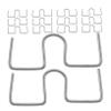 Yardwe 40-Piece Fruit Tree Branch Training Clips, Galvanized Metal, Silver view 1