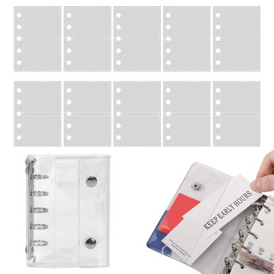 Transparent PVC 5-Ring Loose-Leaf Refill, M5, 10 Sheets