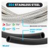 1-Piece 1/2-Inch 150 cm Type A Stainless Steel 304 Braided Flexible Water Hose view 3