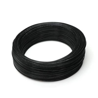 UL1332 PTFE/FEP High-Temperature Stranded Copper Wire, 5 m, Black, 28 AWG