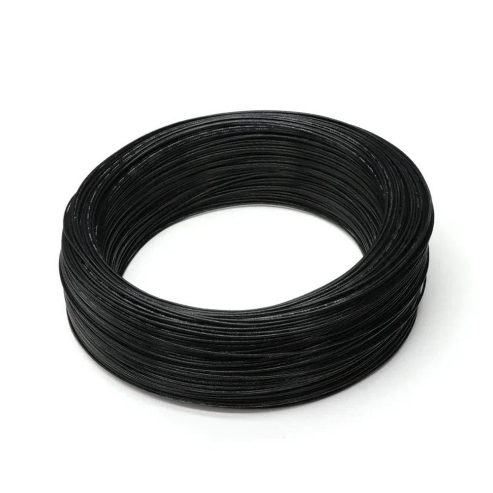UL1332 PTFE/FEP High-Temperature Stranded Copper Wire, 5 m, Black, 28 AWG