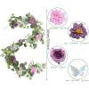 Artificial Eucalyptus Rose Garland, 180 cm, Purple view 2