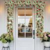 Artificial Eucalyptus Rose Garland, 180 cm, Purple view 4