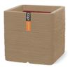 Capi Europe Rib NL Square Planter, 40 x 40, Beige, Indoor and Outdoor, Plastic, KBER903 view 1