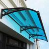Aluminum Door Canopy with Side Gutters, Tea Color, 100 x 100 cm view 1