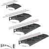 Aluminum Door Canopy with Side Gutters, Tea Color, 100 x 100 cm view 4