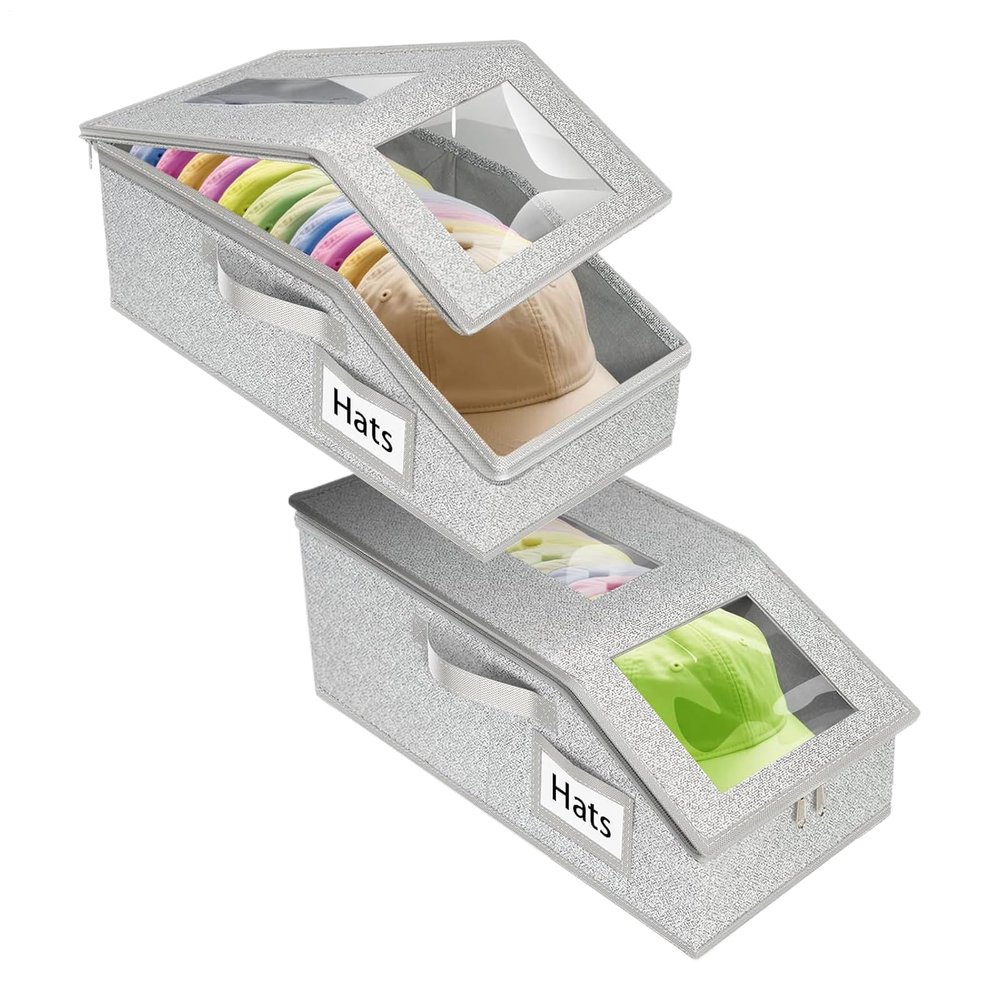 Niktule Baseball Cap Storage Box with Clear Window