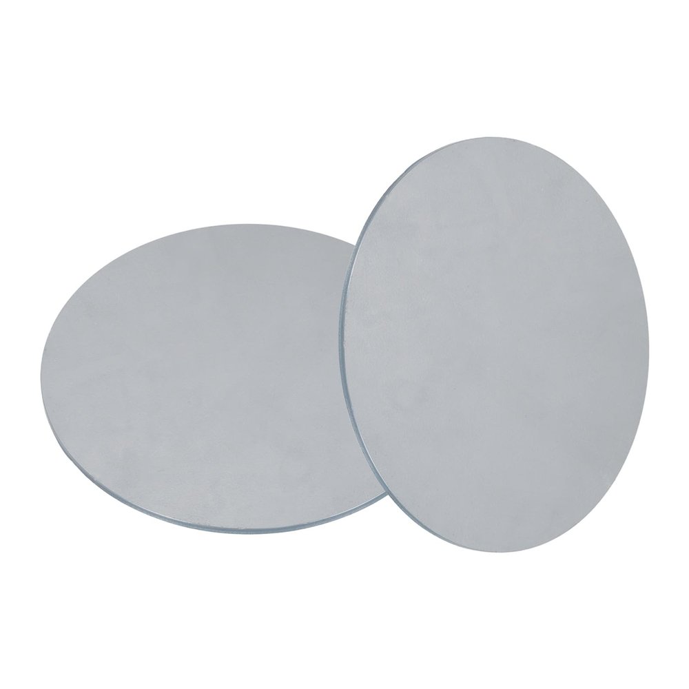 sourcing map 2-Pack Round A36 Steel Plates, 2 mm x 20.3 cm, Black, Hot-Rolled, Weldable