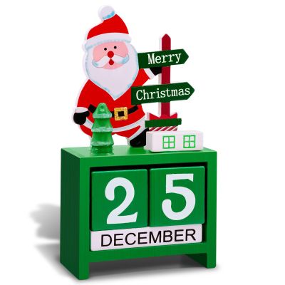 2025 Christmas Countdown Advent Calendar - Santa Claus (Green Santa)