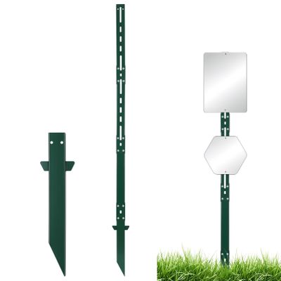 Danoib 1.8 m Metal Yard Sign Post for 25.4–45.7 cm Signs