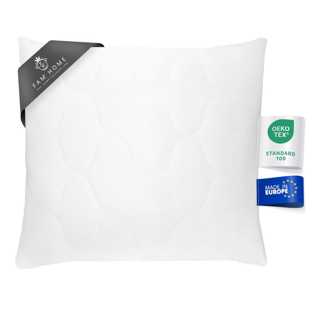 FAM Home 80 x 80 cm Pillow, Washable and Breathable