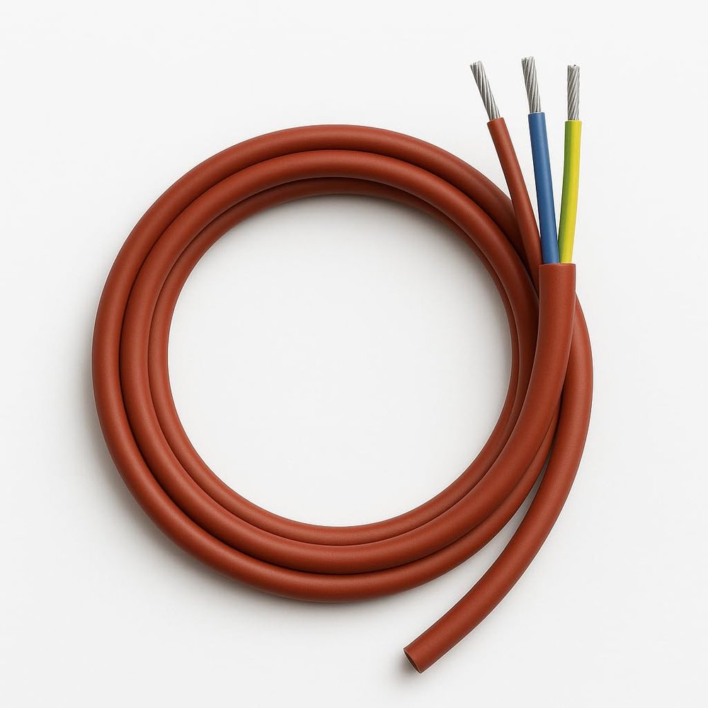 SIHF Silicone Cable, Brown, 5 x 1.5 mm², 10 m