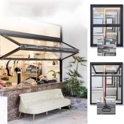 KAXLDHH Vertical Sliding Window with Locking Handle, Aluminum Service Window for RVs, 38 x 40 in/97 x 102 cm