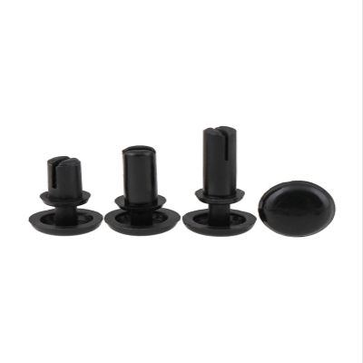 20-Piece Black Nylon Plastic R-Type Expansion Rivet Clips, Screw Nuts, and PCB Fasteners R2024-R6080 (R2056, 20 pcs)