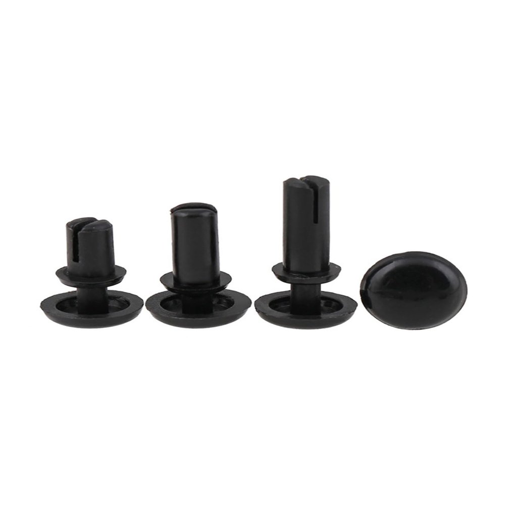 20-Piece Black Nylon Plastic R-Type Expansion Rivet Clips, Screw Nuts, and PCB Fasteners R2024-R6080 (R2056, 20 pcs)