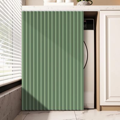 ZASEZOD Self-Adhesive Sliding Cabinet Curtain, Water-Resistant, Sun-Blocking, Green, 50 x 50 cm