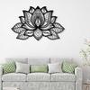 Large Metal Lotus Flower Wall Art, 3D Mandala, Gold, 60 x 40 cm view 3