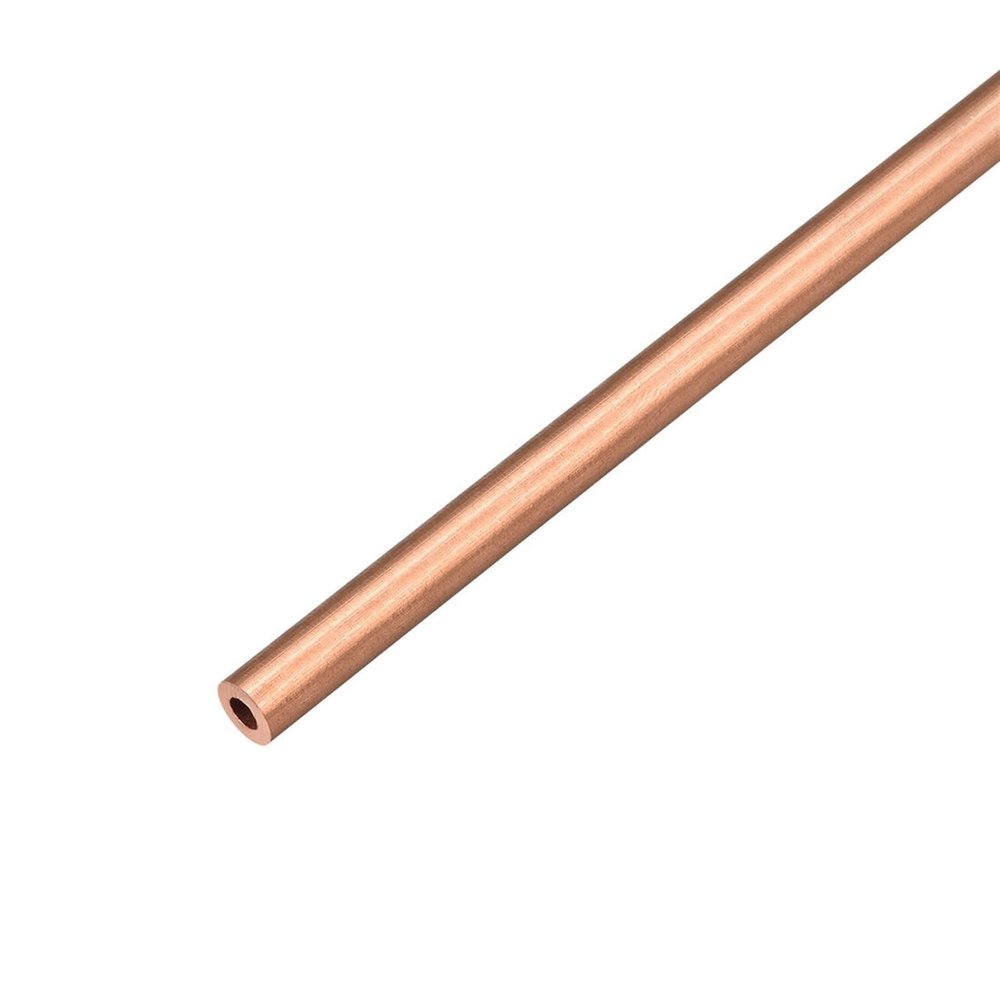 GTPBAO 0.32" ID, 0.4" OD Copper Round Tube, 10 mm/8 mm, 500 mm Long, Seamless Straight Tube