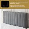 YUEZHONG Linen Headboard Cover for Full-Size King and Queen Beds, Padded Linen Headboard Protector, Dust-Resistant Dorm Decor, Lake Green, 200 x 60 cm (79 x 24 in) view 2