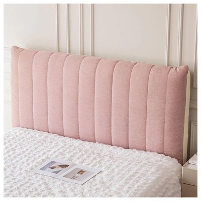 YUEZHONG Linen Headboard Cover for King and Queen Beds, Pink, 200 x 80 cm