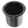 TOGEVAL Stainless Steel Replacement Cup Holder Insert for Sofa and Boat, Black view 1
