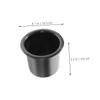 TOGEVAL Stainless Steel Replacement Cup Holder Insert for Sofa and Boat, Black view 2