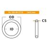 1–5 Pieces Green Fluororubber O-Ring Seal, 3.5/5.7 mm Thick (OD200 × CS5.7, 1 pc) view 2