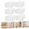 Mobestech 6-Piece Stackable Plastic Shoe Box Set view 3