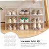 Mobestech 6-Piece Stackable Plastic Shoe Box Set view 4