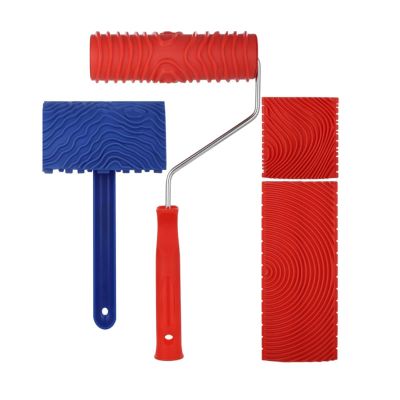 Durable Rubber Paint Roller for Wood-Grain Textures on Interior Surfaces