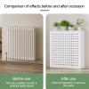 Modern White Radiator Cover with Shelf, 100 x 70 x 20 cm view 4