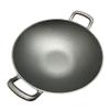 YNIYUJKL Two-Handled Traditional Cast-Iron Wok, Thick Uncoated Nonstick Pan with Flat Bottom view 1