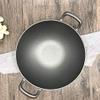 YNIYUJKL Two-Handled Traditional Cast-Iron Wok, Thick Uncoated Nonstick Pan with Flat Bottom view 2