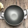 YNIYUJKL Two-Handled Traditional Cast-Iron Wok, Thick Uncoated Nonstick Pan with Flat Bottom view 3