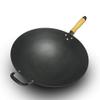 YNIYUJKL Classic Uncoated Cast-Iron Wok Pan, 34 cm view 1